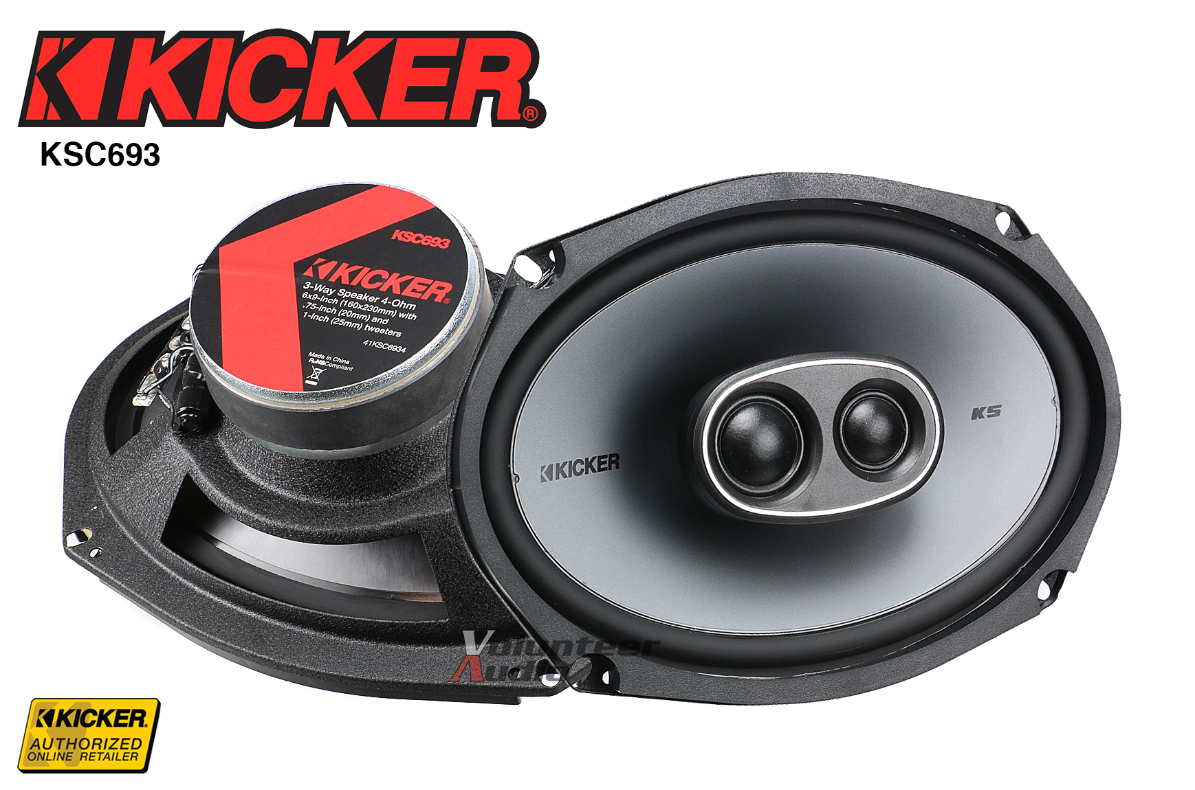 What Are The Best Kicker 6x9 Speakers Kicker KSC693 KS Series 6X9" 3-Way Coaxial Speakers 150W Rms 300 Watts